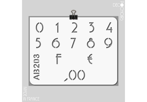 Pochoir pour la décoration. Référence : 