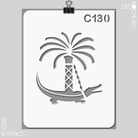 Pochoir crocodile de Nîmes. En stock format(s) : XS-S-M-L-XL..