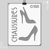 Pochoir dressing chaussure. En stock format(s) : XS-S-M-L-XL..