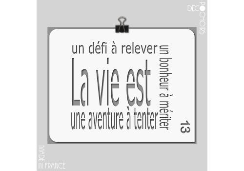 Pochoir pour la décoration. Référence : 