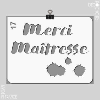 Pochoir pour la décoration. Référence : 