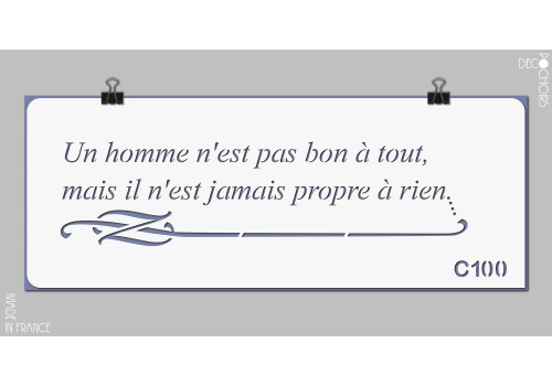 Pochoir pour la décoration. Référence : 