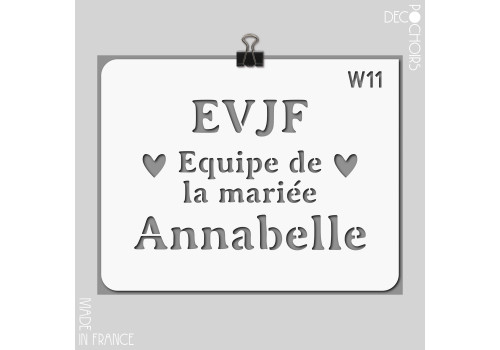 Pochoir pour la décoration. Référence : 